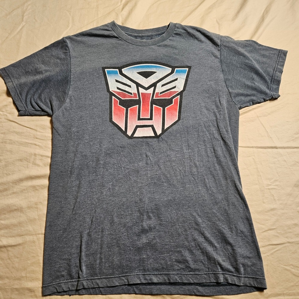 Transformers Autobot Shield Logo Graphic T-Shirt Mens Medium Heather Grey‎ 2012